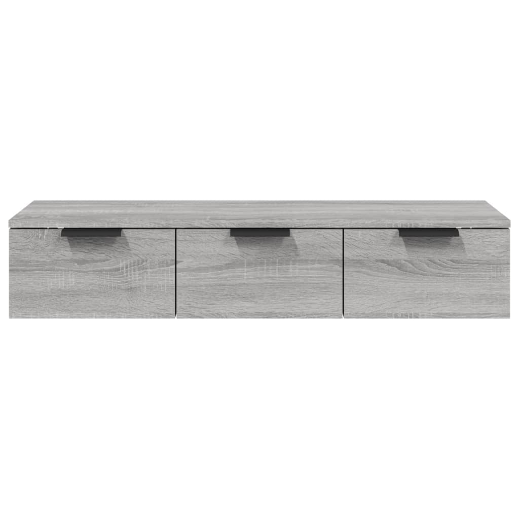 Wandkast 102x30x20 cm bewerkt hout grijs sonoma eikenkleurig is nu te koop bij PeponiXL, paradijselijk wonen!