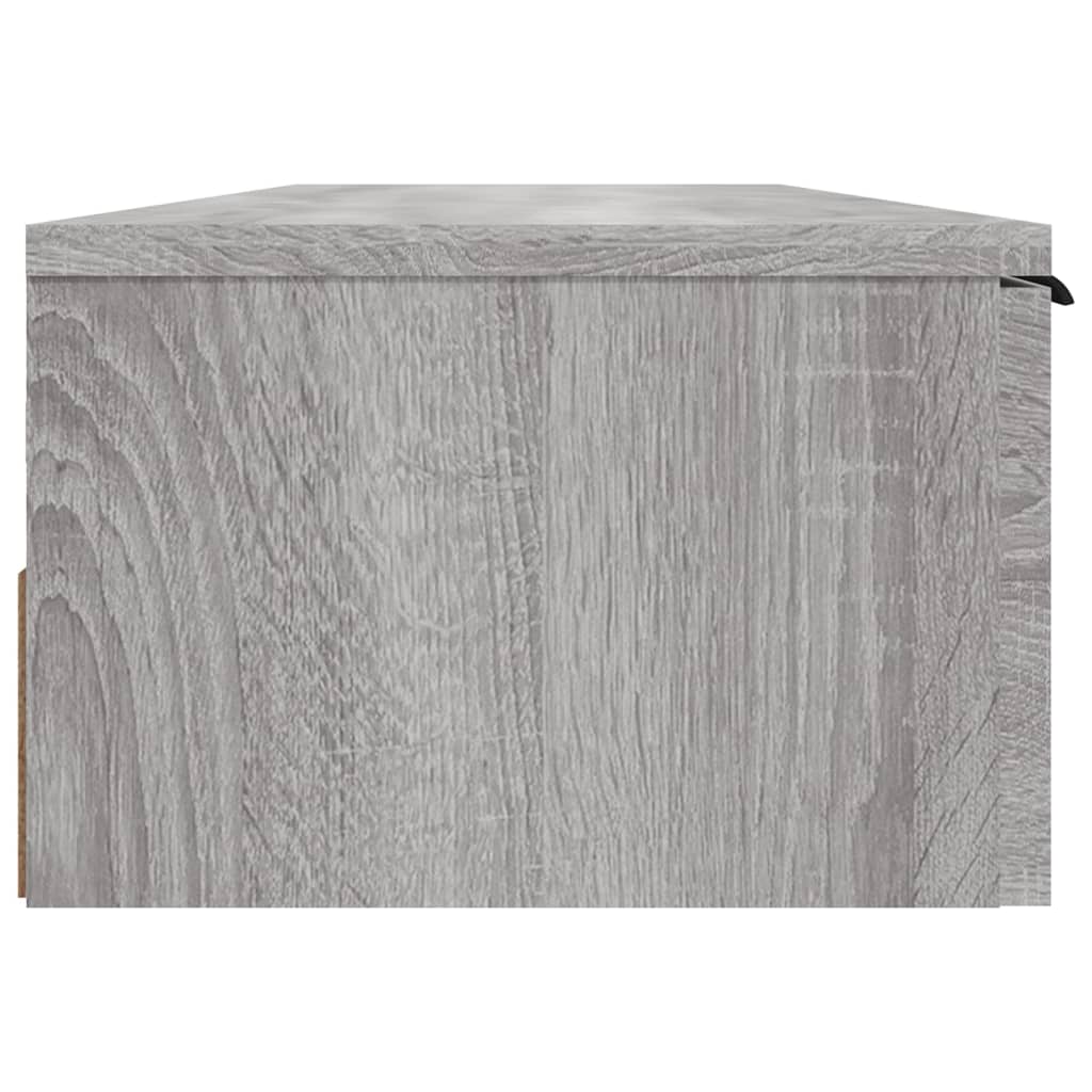 Wandkast 102x30x20 cm bewerkt hout grijs sonoma eikenkleurig is nu te koop bij PeponiXL, paradijselijk wonen!