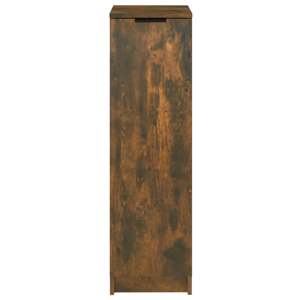Schoenenkast 30x35x100 cm bewerkt hout gerookt eikenkleurig is nu te koop bij PeponiXL, paradijselijk wonen!