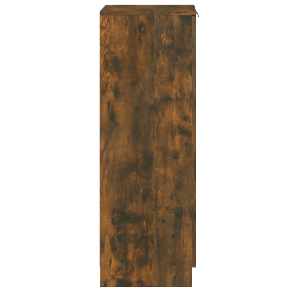 Schoenenkast 30x35x100 cm bewerkt hout gerookt eikenkleurig is nu te koop bij PeponiXL, paradijselijk wonen!
