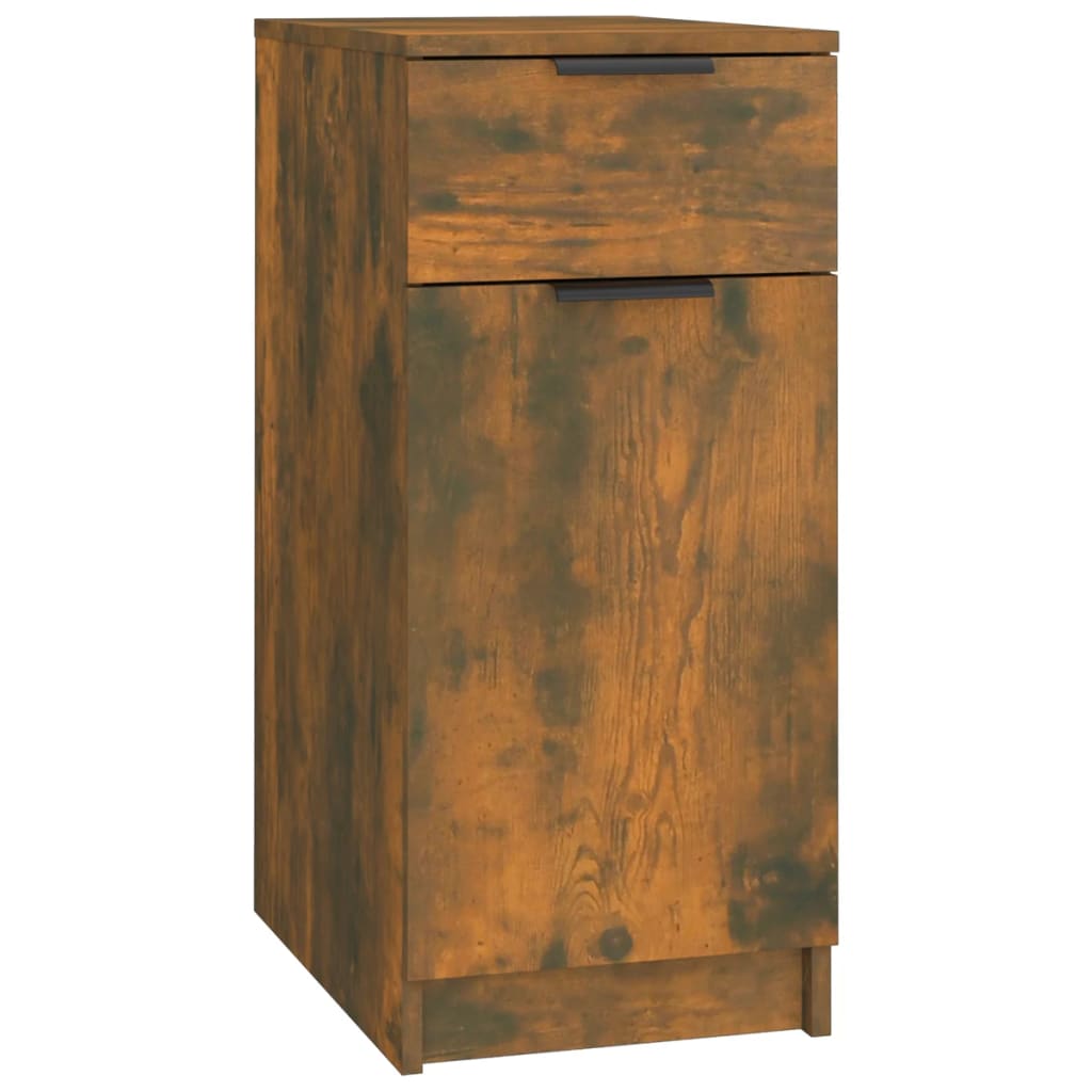 Bureaukast 33,5x50x75 cm bewerkt hout gerookt eikenkleurig is nu te koop bij PeponiXL, paradijselijk wonen!