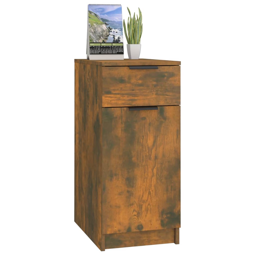 Bureaukast 33,5x50x75 cm bewerkt hout gerookt eikenkleurig is nu te koop bij PeponiXL, paradijselijk wonen!
