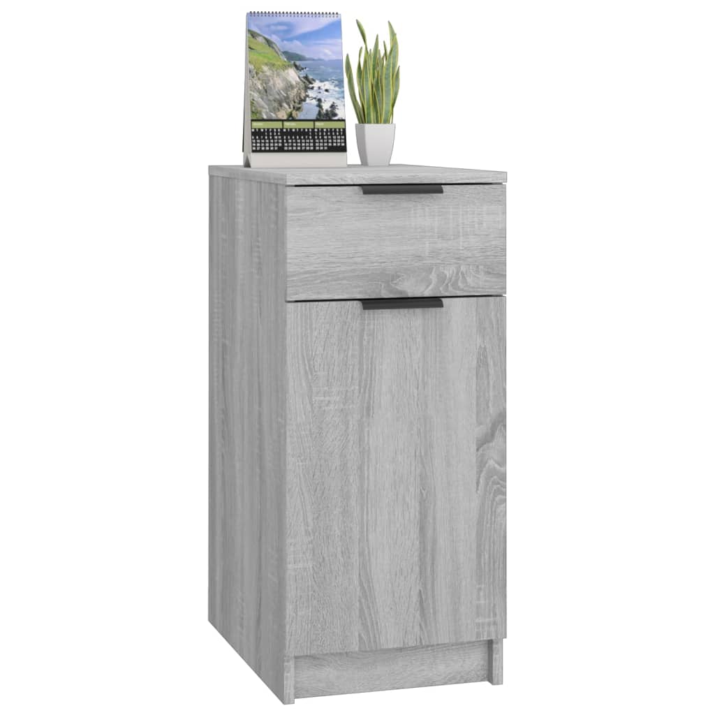 Bureaukast 33,5x50x75 cm bewerkt hout grijs sonoma eikenkleurig is nu te koop bij PeponiXL, paradijselijk wonen!