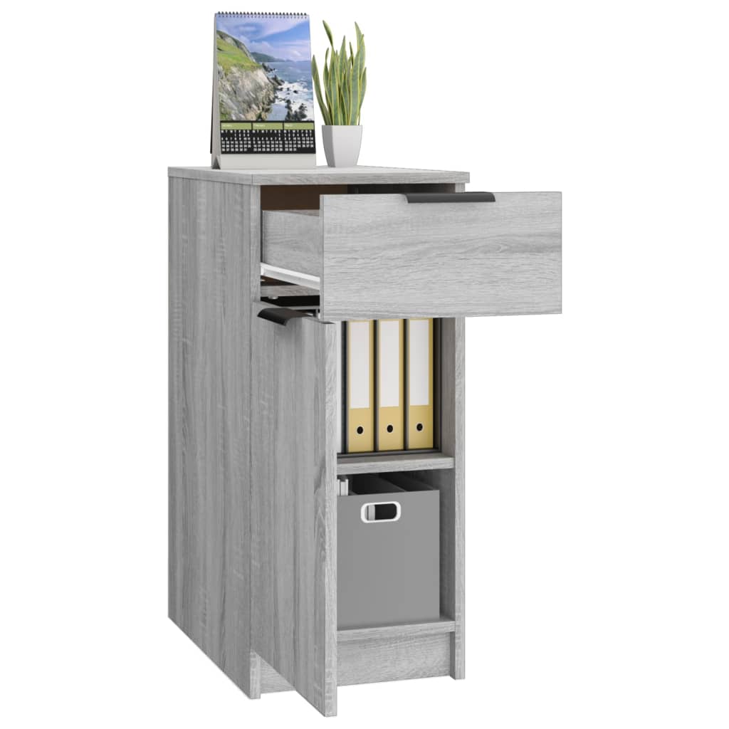 Bureaukast 33,5x50x75 cm bewerkt hout grijs sonoma eikenkleurig is nu te koop bij PeponiXL, paradijselijk wonen!