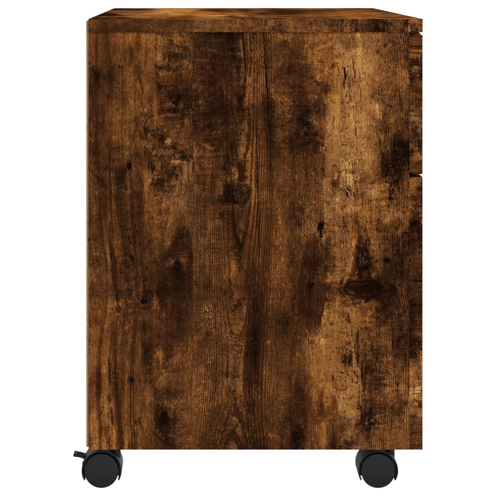 Dossierkast verrijdbaar 45x38x54 cm bewerkt hout gerookt eiken is nu te koop bij PeponiXL, paradijselijk wonen!