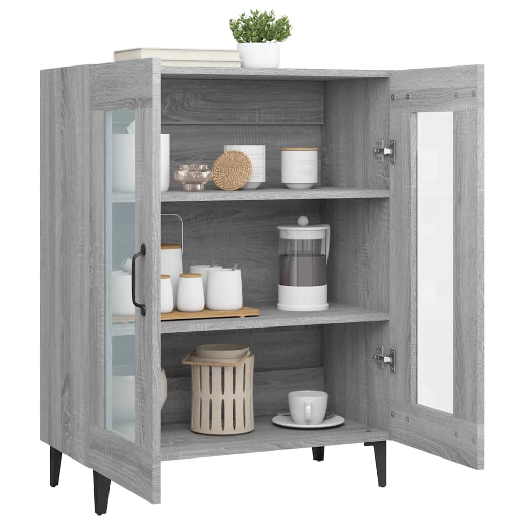 Dressoir 69,5x34x90 cm bewerkt hout grijs sonoma eikenkleurig is nu te koop bij PeponiXL, paradijselijk wonen!