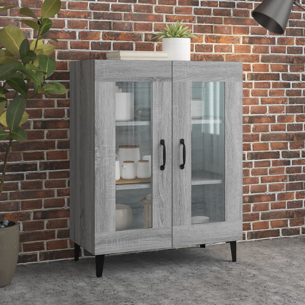 Dressoir 69,5x34x90 cm bewerkt hout grijs sonoma eikenkleurig is nu te koop bij PeponiXL, paradijselijk wonen!