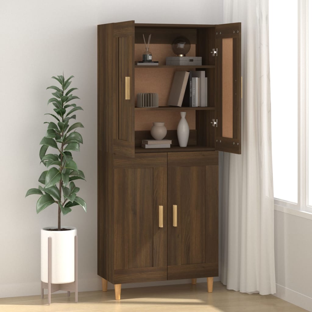 Dressoir 69,5x34x90 cm bewerkt hout bruin eikenkleur is nu te koop bij PeponiXL, paradijselijk wonen!