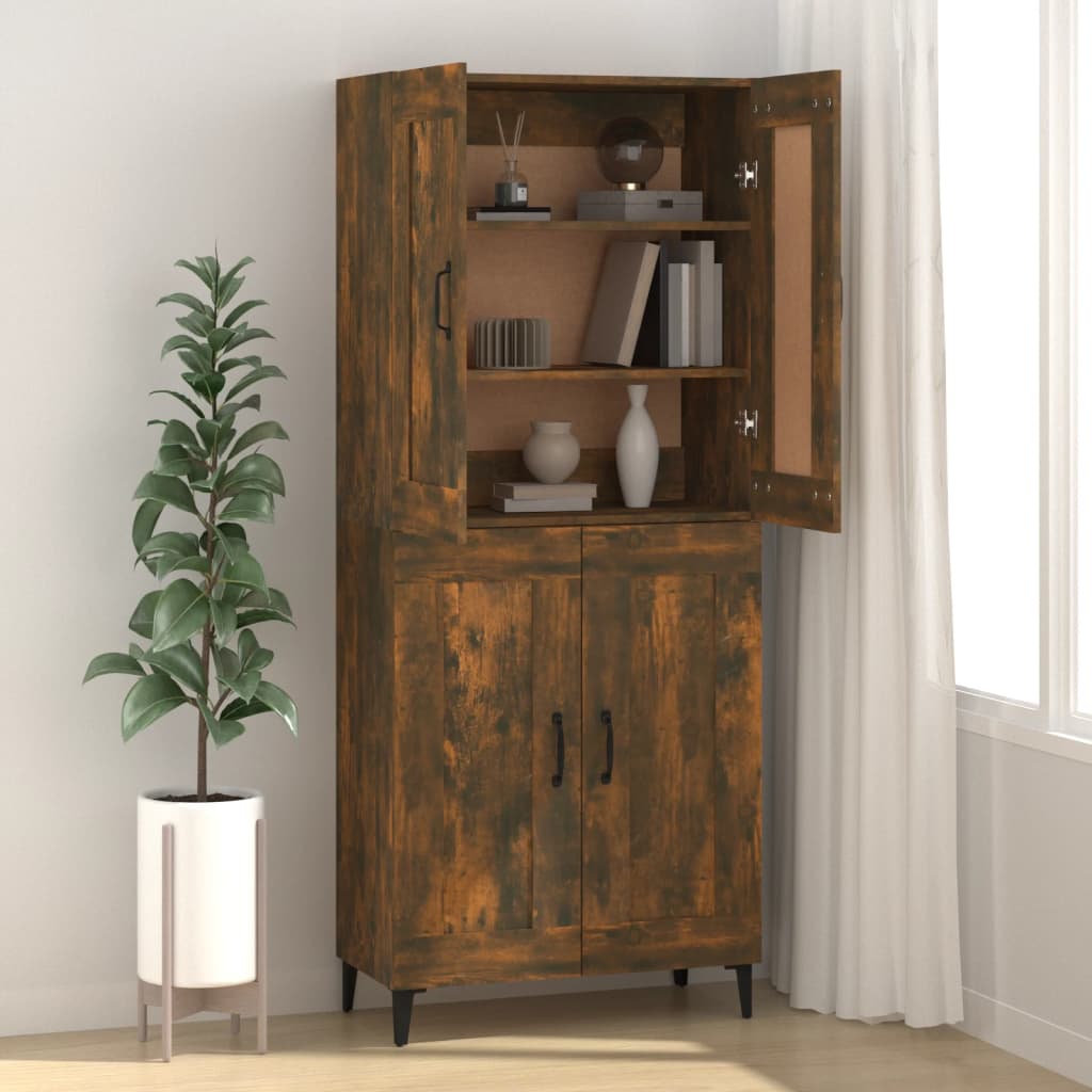 Dressoir 69,5x34x90 cm bewerkt hout gerookt eikenkleurig is nu te koop bij PeponiXL, paradijselijk wonen!