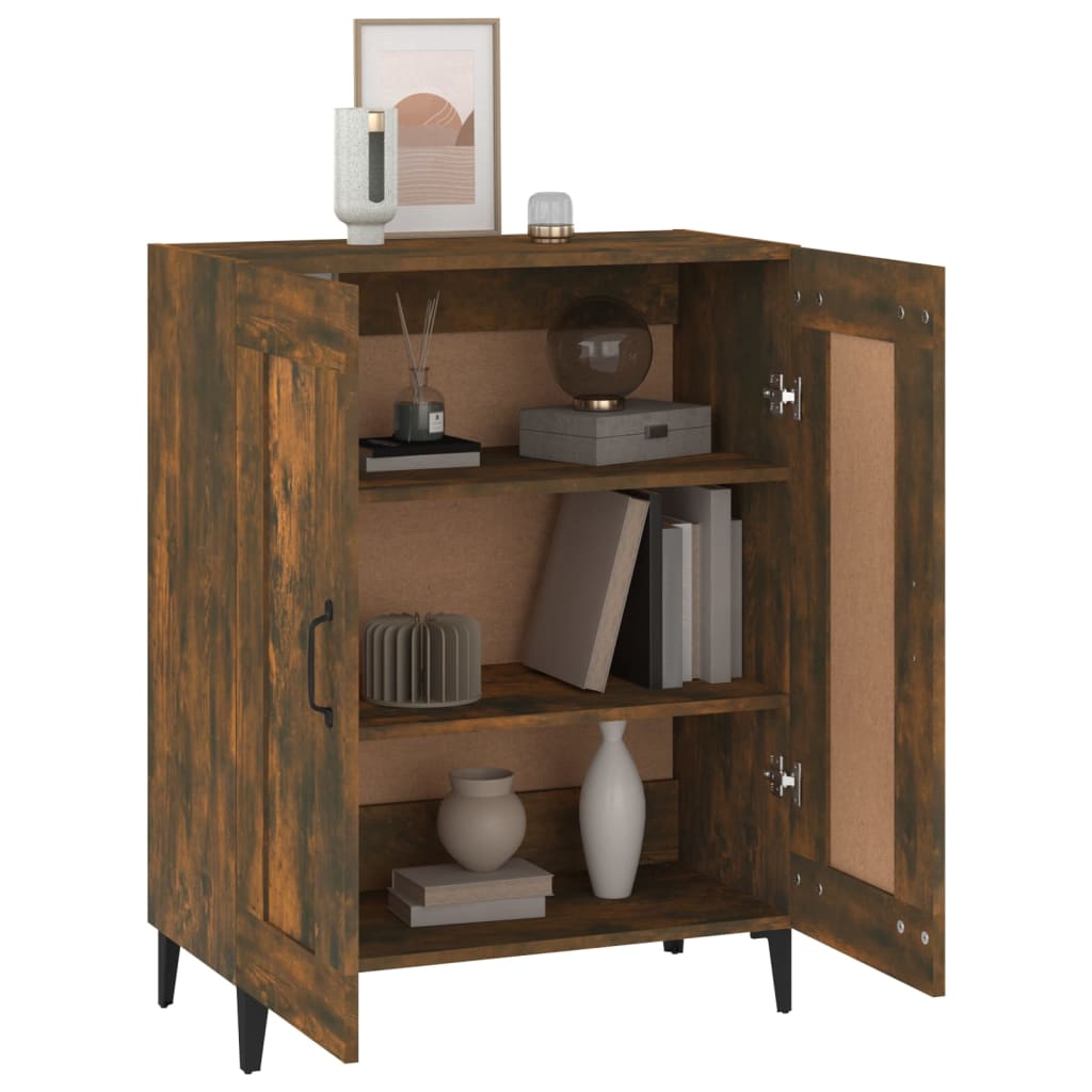 Dressoir 69,5x34x90 cm bewerkt hout gerookt eikenkleurig is nu te koop bij PeponiXL, paradijselijk wonen!