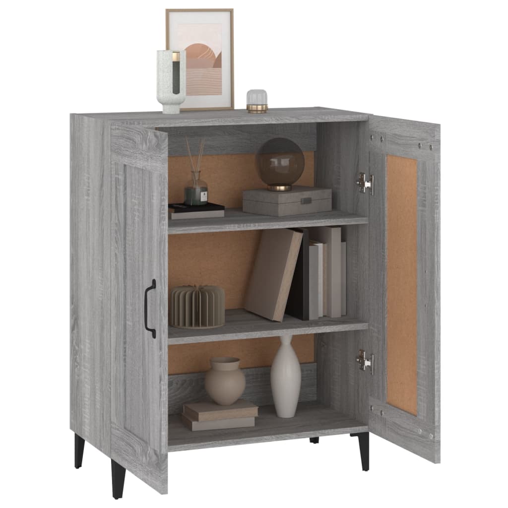 Dressoir 69,5x34x90 cm bewerkt hout grijs sonoma eikenkleurig is nu te koop bij PeponiXL, paradijselijk wonen!