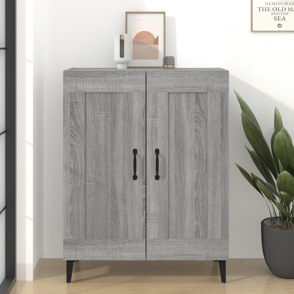 Dressoir 69,5x34x90 cm bewerkt hout grijs sonoma eikenkleurig is nu te koop bij PeponiXL, paradijselijk wonen!