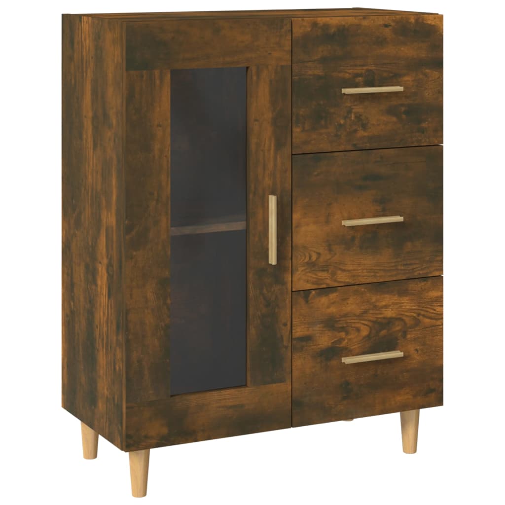 Dressoir 69,5x34x90 cm bewerkt hout gerookt eikenkleurig is nu te koop bij PeponiXL, paradijselijk wonen!