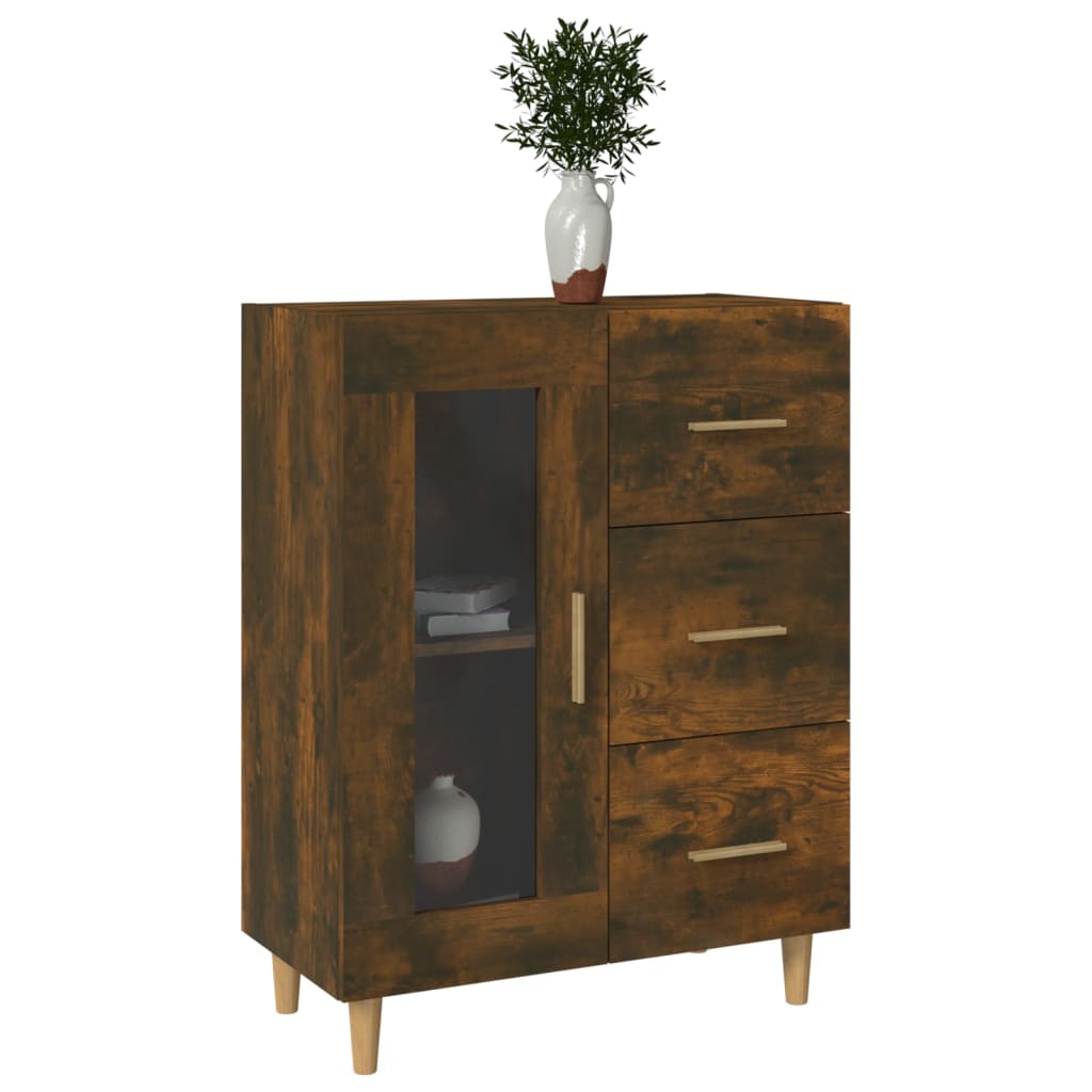 Dressoir 69,5x34x90 cm bewerkt hout gerookt eikenkleurig is nu te koop bij PeponiXL, paradijselijk wonen!