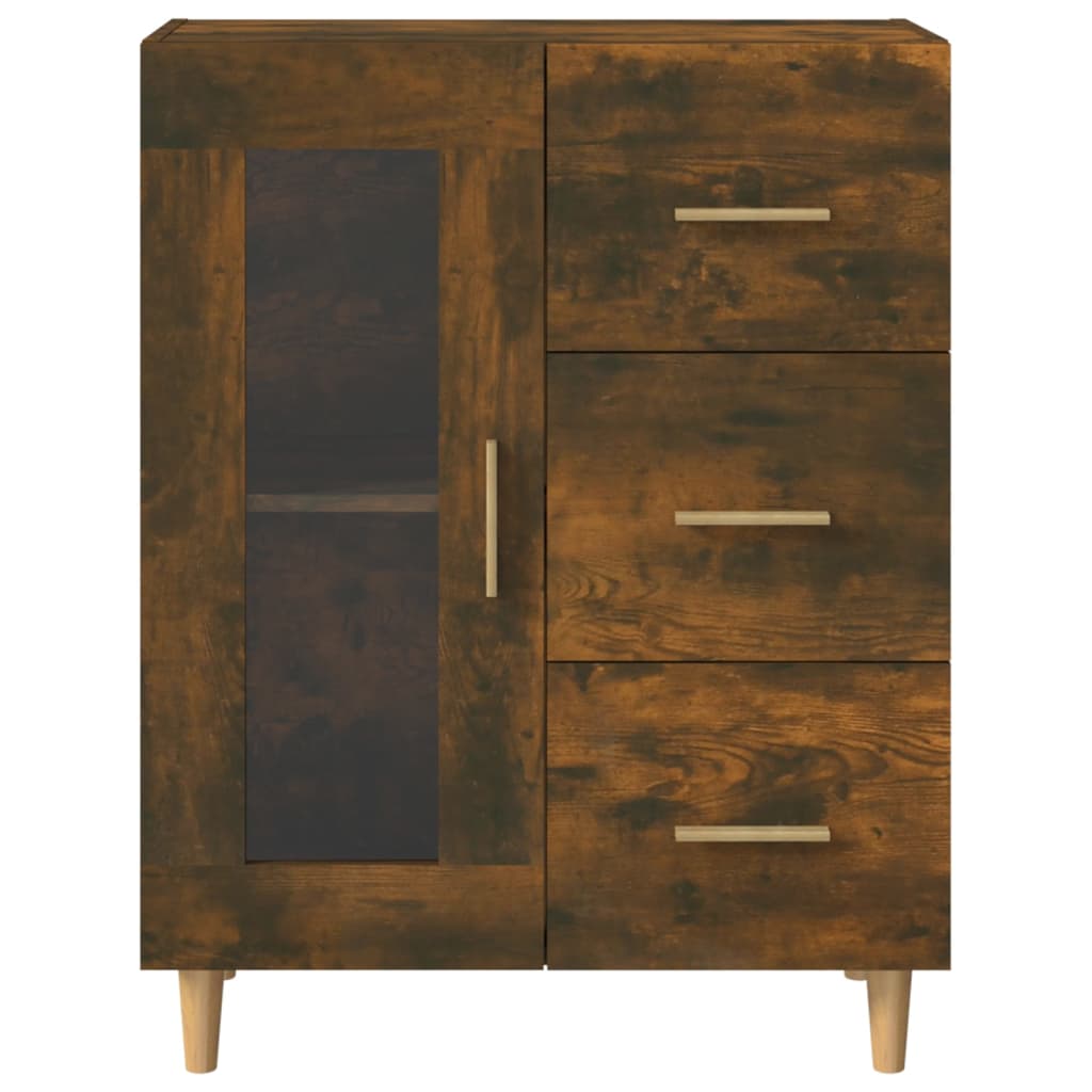 Dressoir 69,5x34x90 cm bewerkt hout gerookt eikenkleurig is nu te koop bij PeponiXL, paradijselijk wonen!
