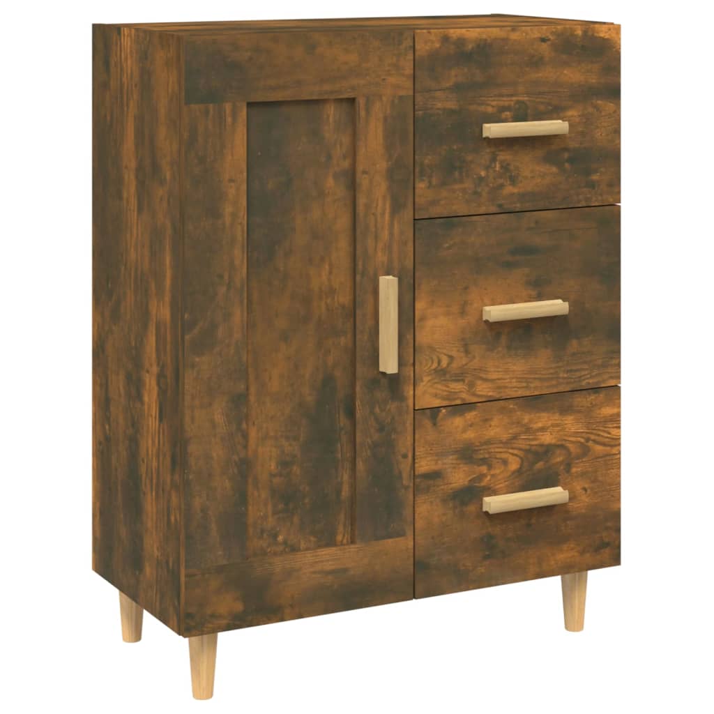 Dressoir 69,5x34x90 cm bewerkt hout gerookt eikenkleurig is nu te koop bij PeponiXL, paradijselijk wonen!