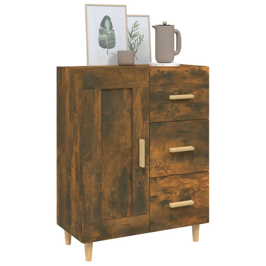 Dressoir 69,5x34x90 cm bewerkt hout gerookt eikenkleurig is nu te koop bij PeponiXL, paradijselijk wonen!