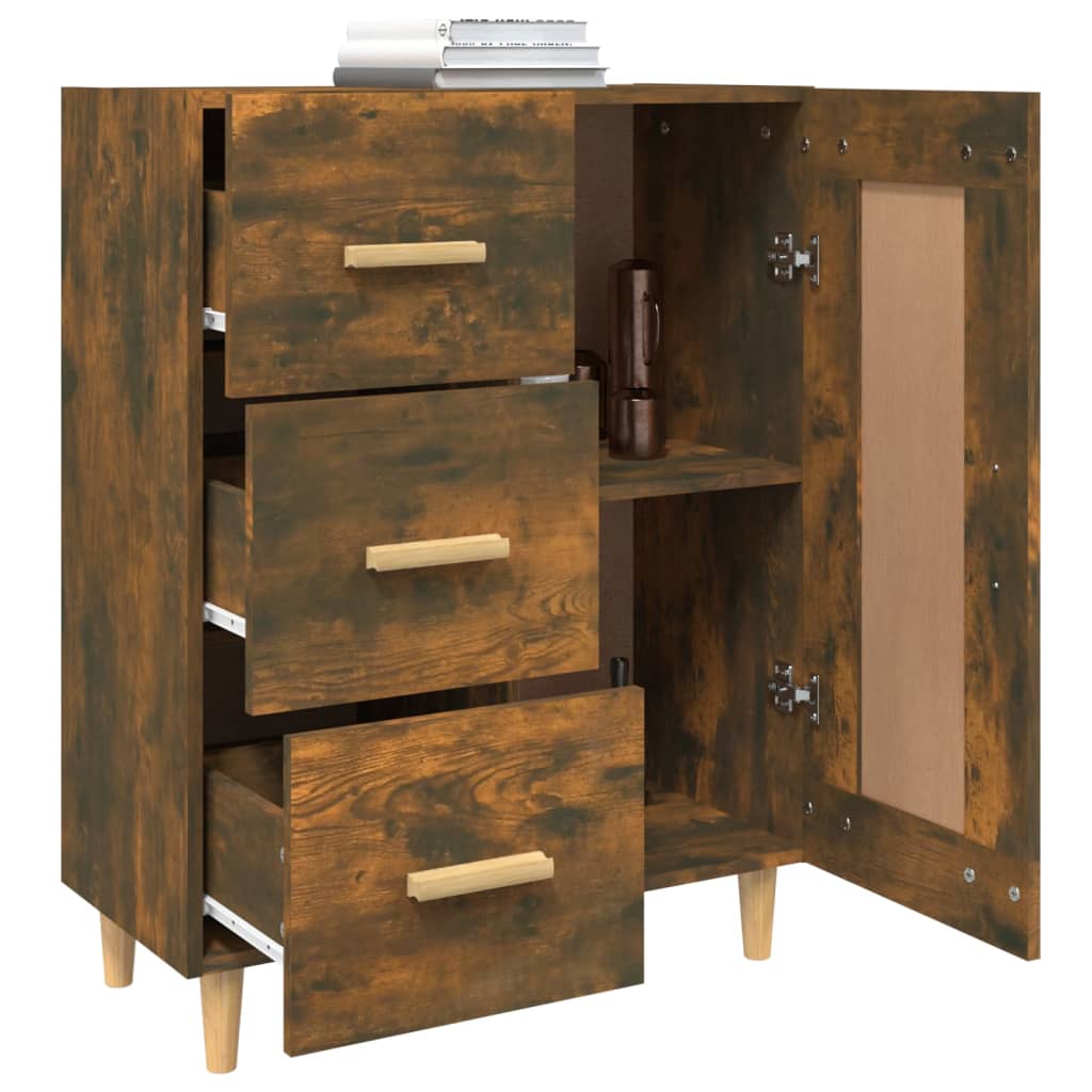 Dressoir 69,5x34x90 cm bewerkt hout gerookt eikenkleurig is nu te koop bij PeponiXL, paradijselijk wonen!