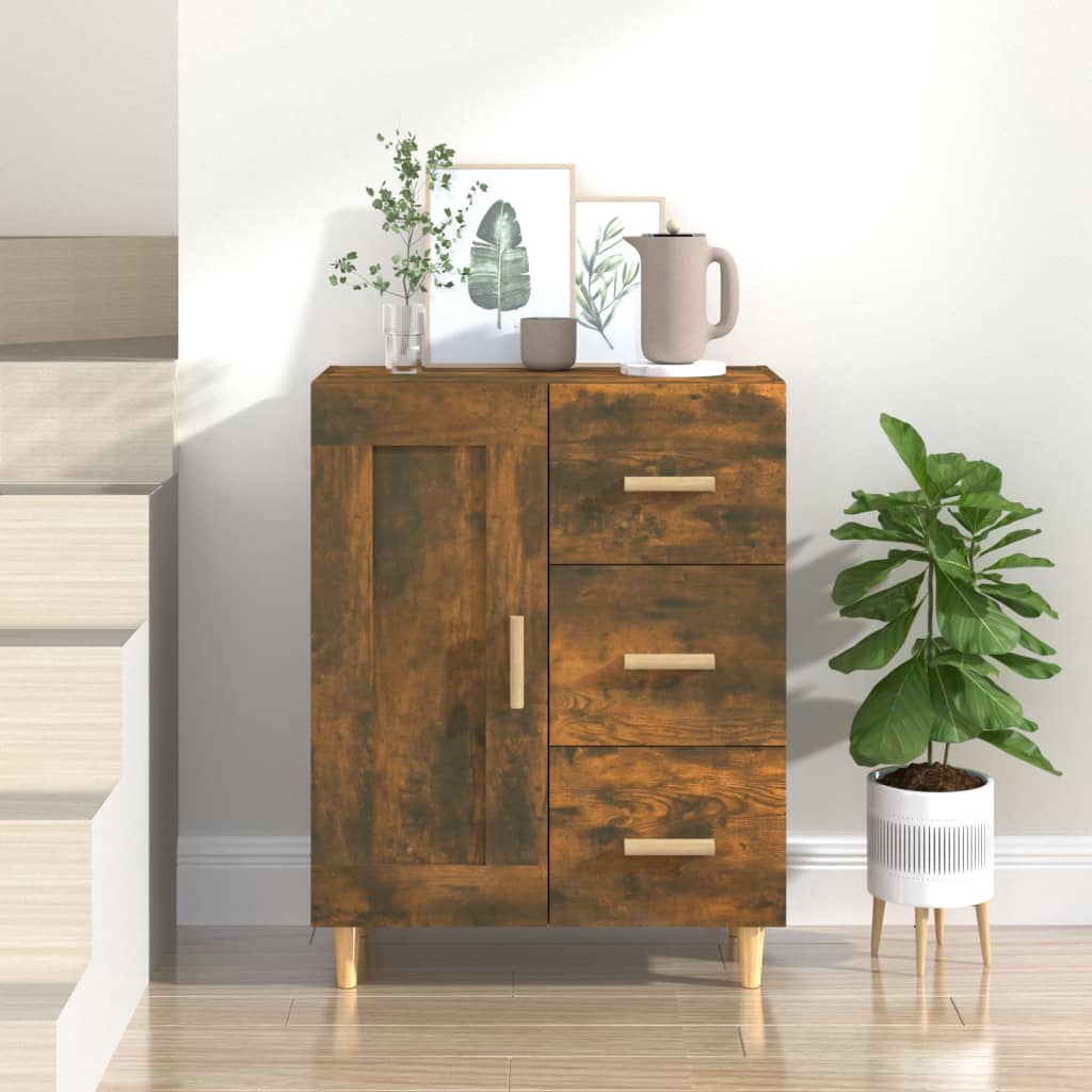 Dressoir 69,5x34x90 cm bewerkt hout gerookt eikenkleurig is nu te koop bij PeponiXL, paradijselijk wonen!