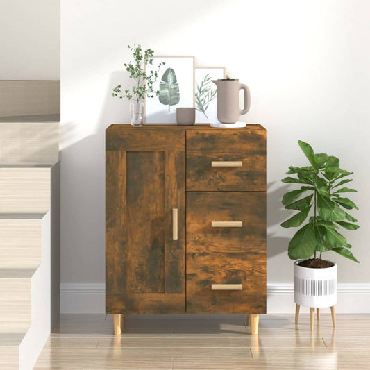 Dressoir 69,5x34x90 cm bewerkt hout gerookt eikenkleurig is nu te koop bij PeponiXL, paradijselijk wonen!