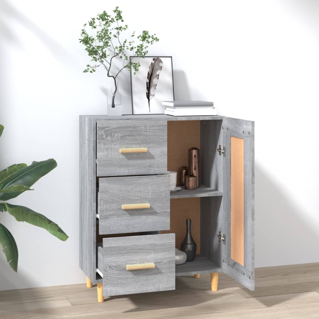 Dressoir 69,5x34x90 cm bewerkt hout grijs sonoma eikenkleurig is nu te koop bij PeponiXL, paradijselijk wonen!