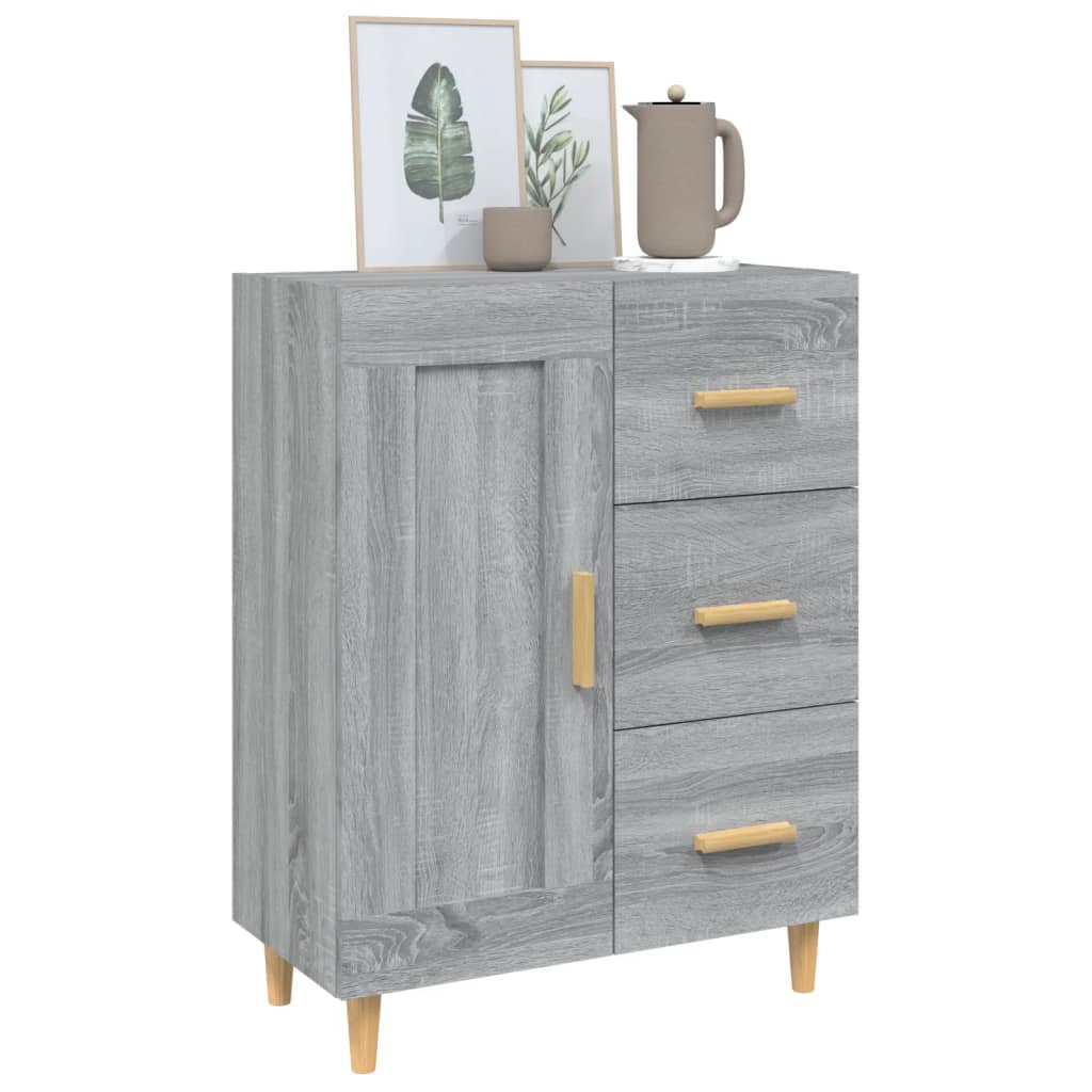 Dressoir 69,5x34x90 cm bewerkt hout grijs sonoma eikenkleurig is nu te koop bij PeponiXL, paradijselijk wonen!