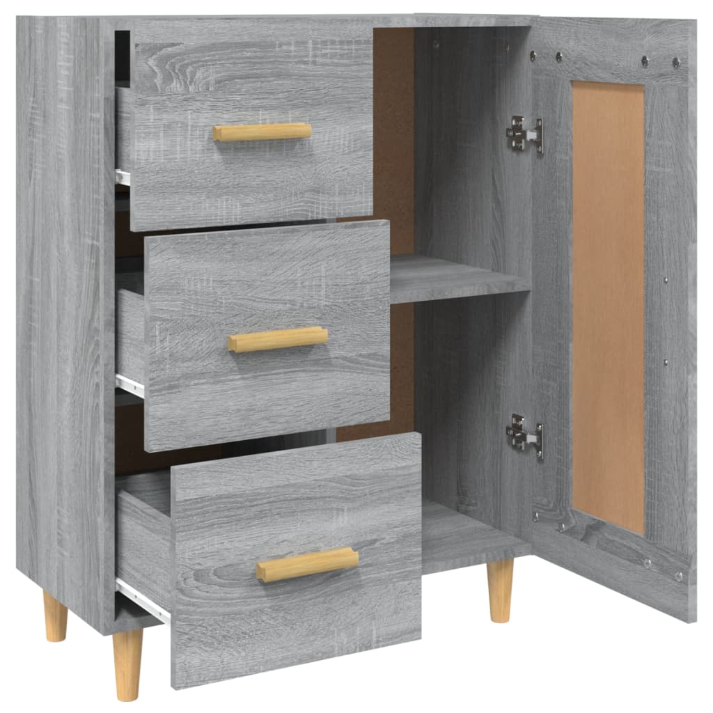 Dressoir 69,5x34x90 cm bewerkt hout grijs sonoma eikenkleurig is nu te koop bij PeponiXL, paradijselijk wonen!
