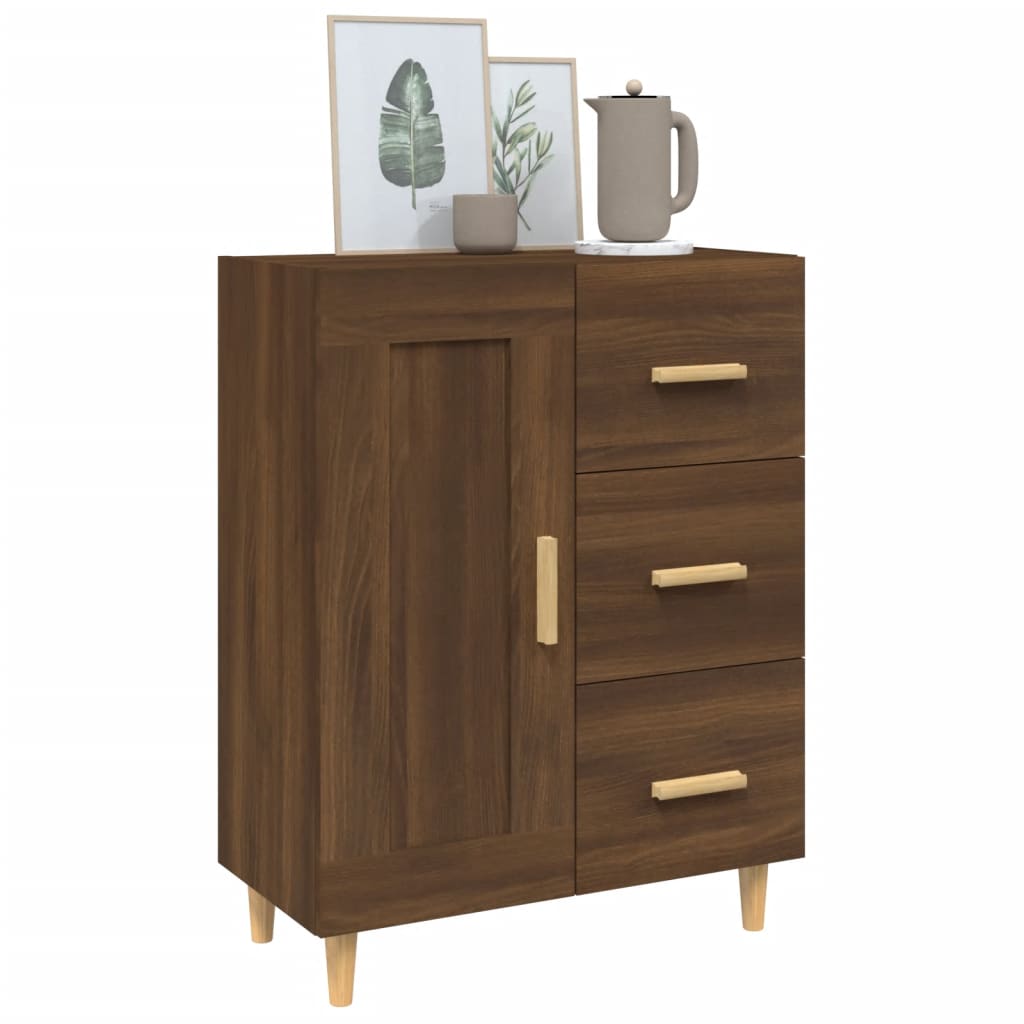 Dressoir 69,5x34x90 cm bewerkt hout bruin eikenkleur is nu te koop bij PeponiXL, paradijselijk wonen!