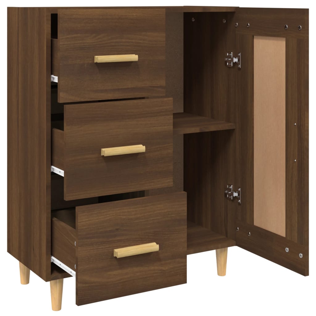 Dressoir 69,5x34x90 cm bewerkt hout bruin eikenkleur is nu te koop bij PeponiXL, paradijselijk wonen!