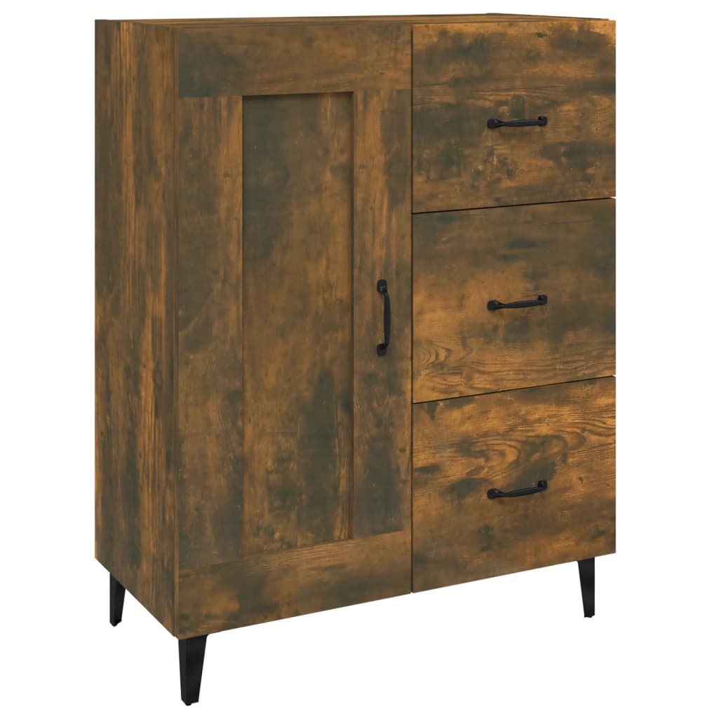 Dressoir 69,5x34x90 cm bewerkt hout gerookt eikenkleurig is nu te koop bij PeponiXL, paradijselijk wonen!