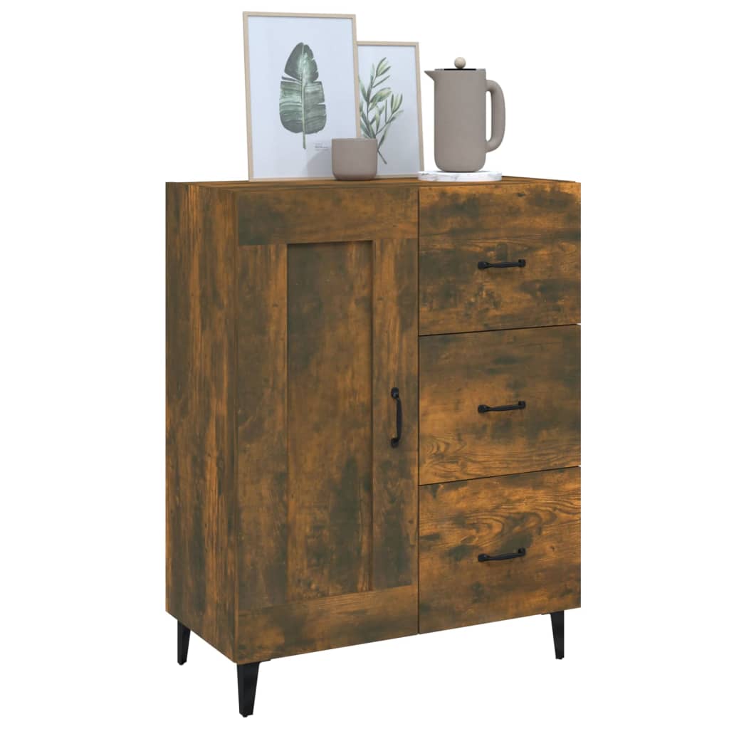 Dressoir 69,5x34x90 cm bewerkt hout gerookt eikenkleurig is nu te koop bij PeponiXL, paradijselijk wonen!