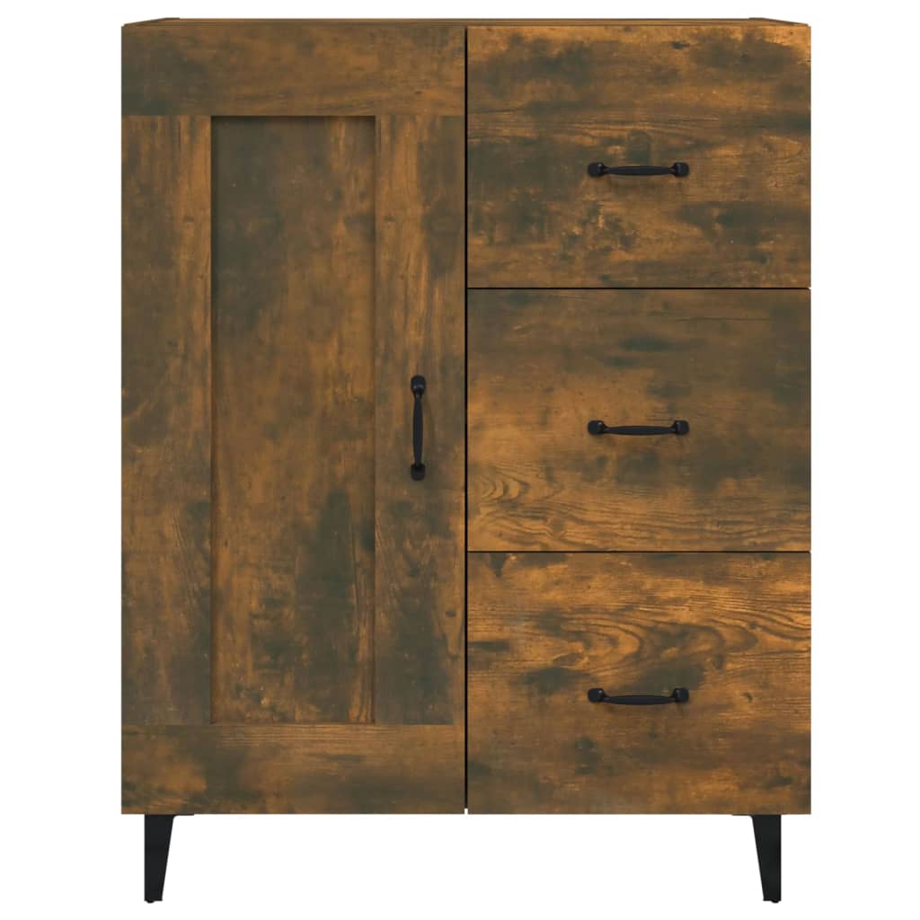 Dressoir 69,5x34x90 cm bewerkt hout gerookt eikenkleurig is nu te koop bij PeponiXL, paradijselijk wonen!