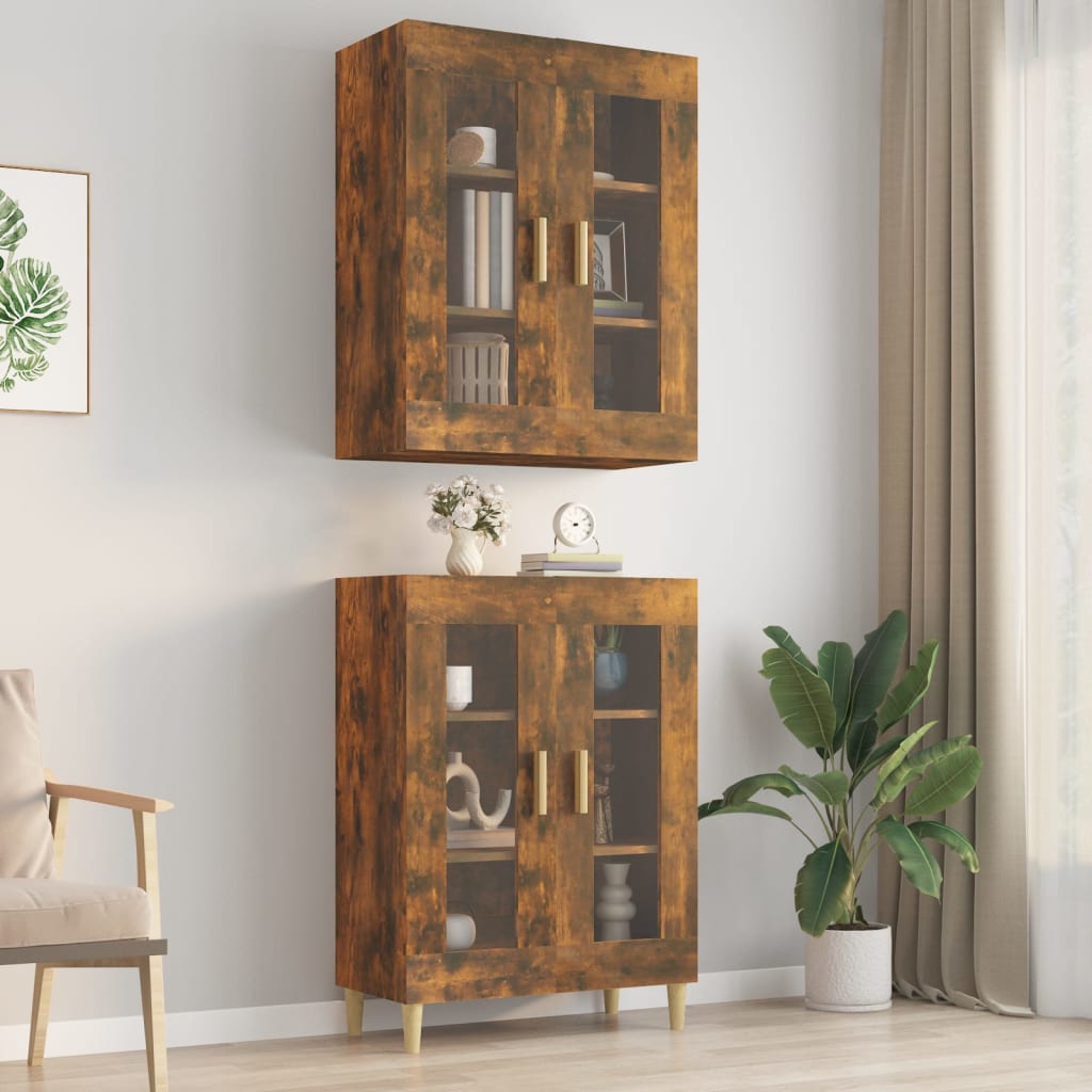 Hangkast 69,5x34x90 cm gerookt eikenkleurig is nu te koop bij PeponiXL, paradijselijk wonen!