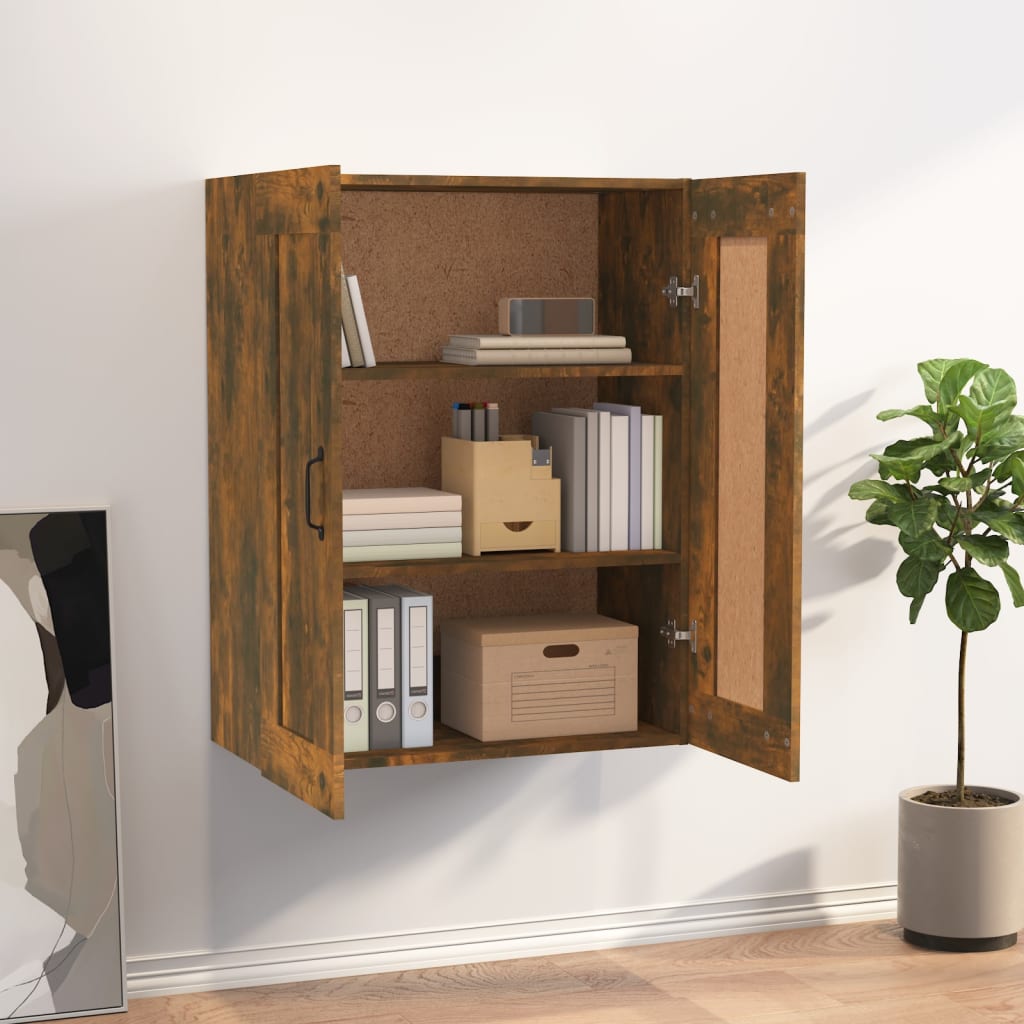 Hangkast 69,5x32,5x90 cm gerookt eikenkleurig is nu te koop bij PeponiXL, paradijselijk wonen!