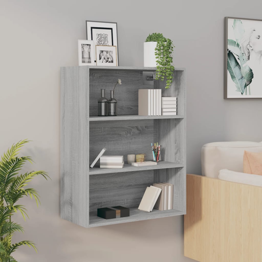 Hangkast 69,5x32,5x90 cm grijs sonoma eikenkleurig is nu te koop bij PeponiXL, paradijselijk wonen!