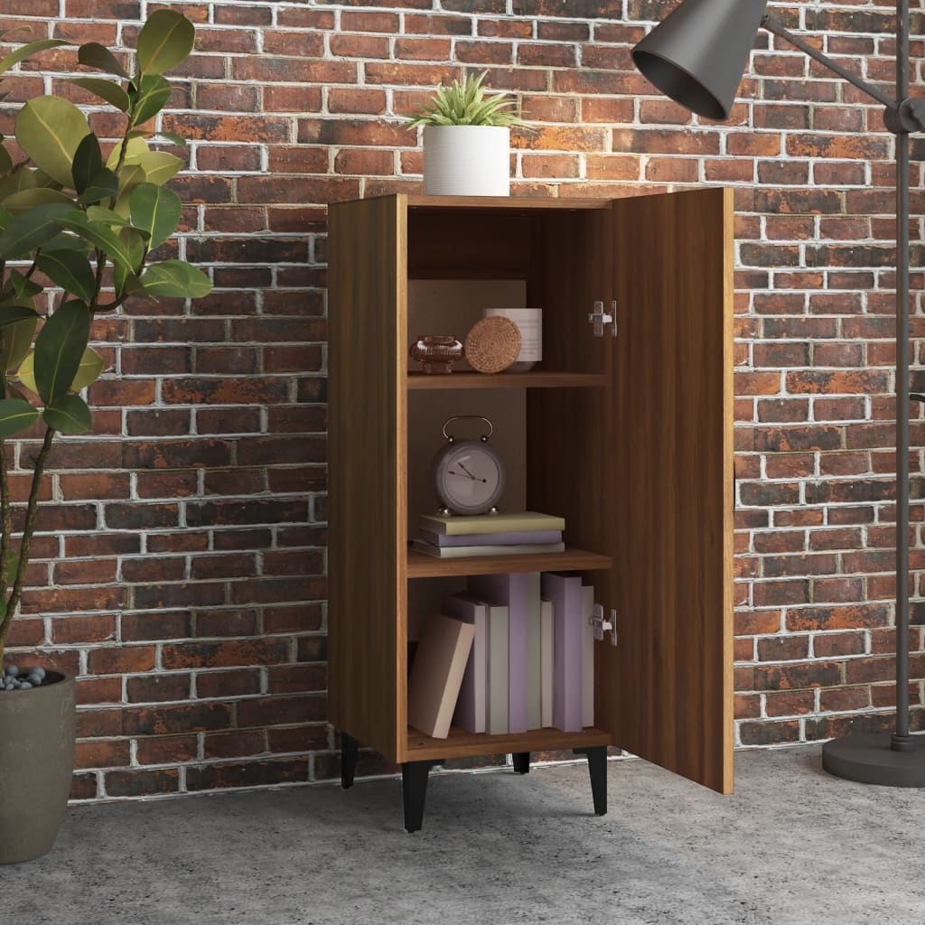 Dressoir 34,5x34x90 cm bewerkt hout bruin eikenkleur is nu te koop bij PeponiXL, paradijselijk wonen!