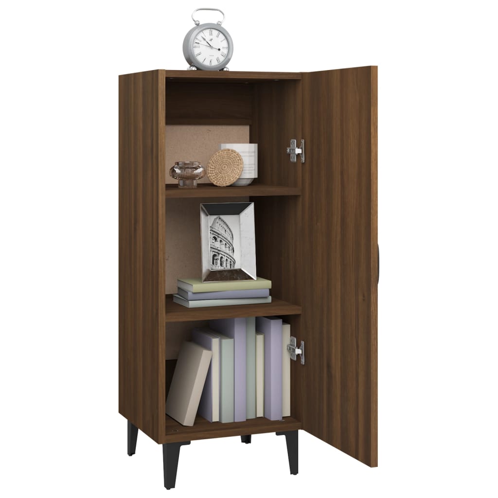 Dressoir 34,5x34x90 cm bewerkt hout bruin eikenkleur is nu te koop bij PeponiXL, paradijselijk wonen!