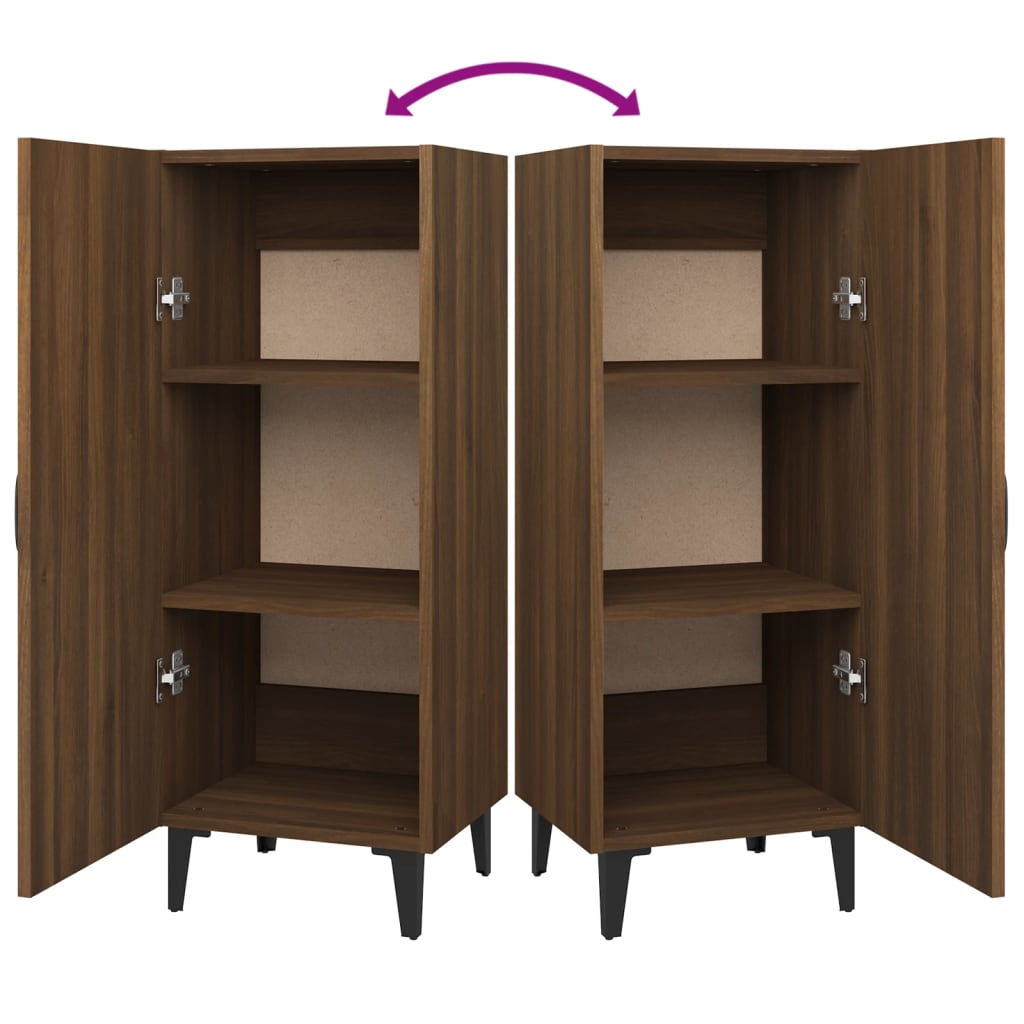 Dressoir 34,5x34x90 cm bewerkt hout bruin eikenkleur is nu te koop bij PeponiXL, paradijselijk wonen!
