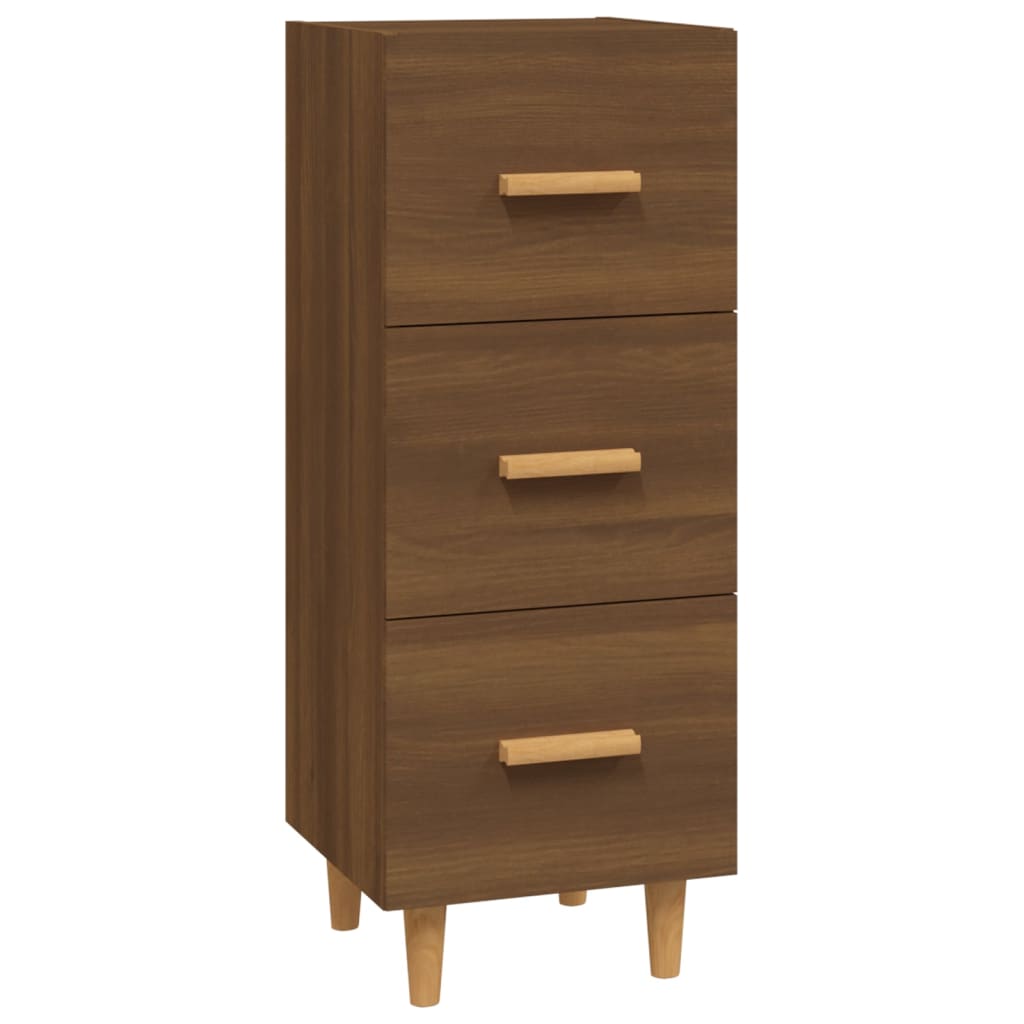 Dressoir 34,5x34x90 cm bewerkt hout bruin eikenkleur is nu te koop bij PeponiXL, paradijselijk wonen!