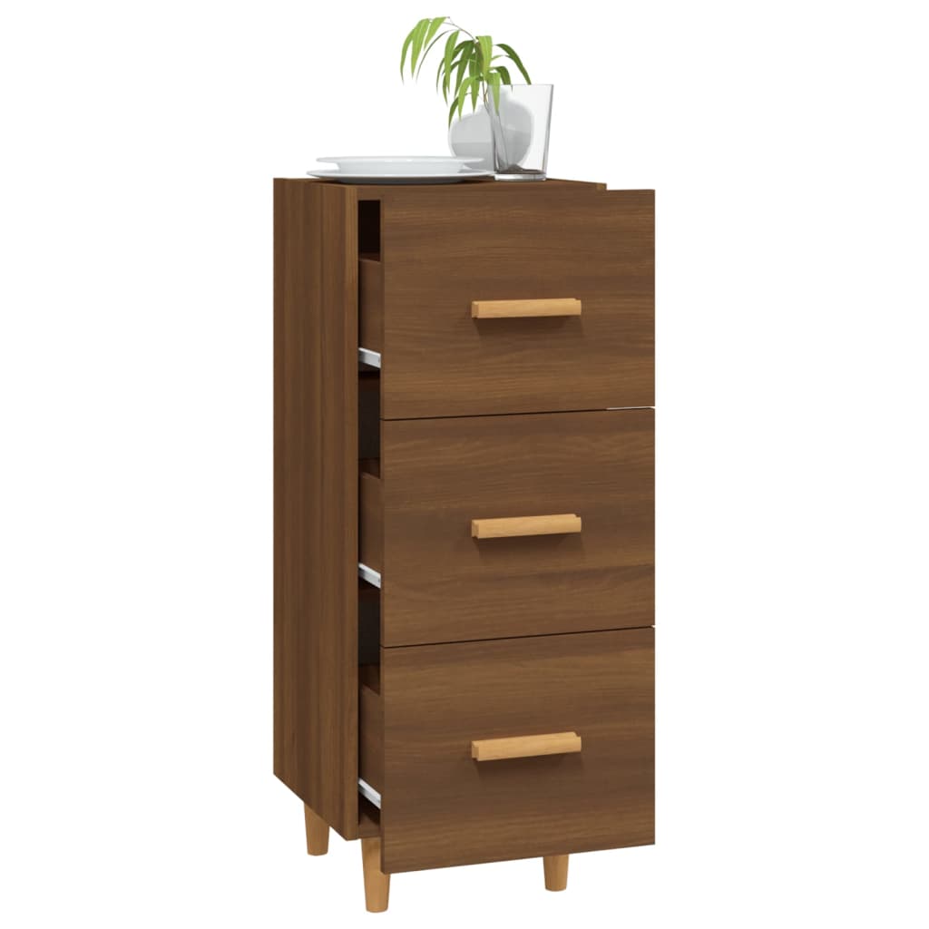 Dressoir 34,5x34x90 cm bewerkt hout bruin eikenkleur is nu te koop bij PeponiXL, paradijselijk wonen!