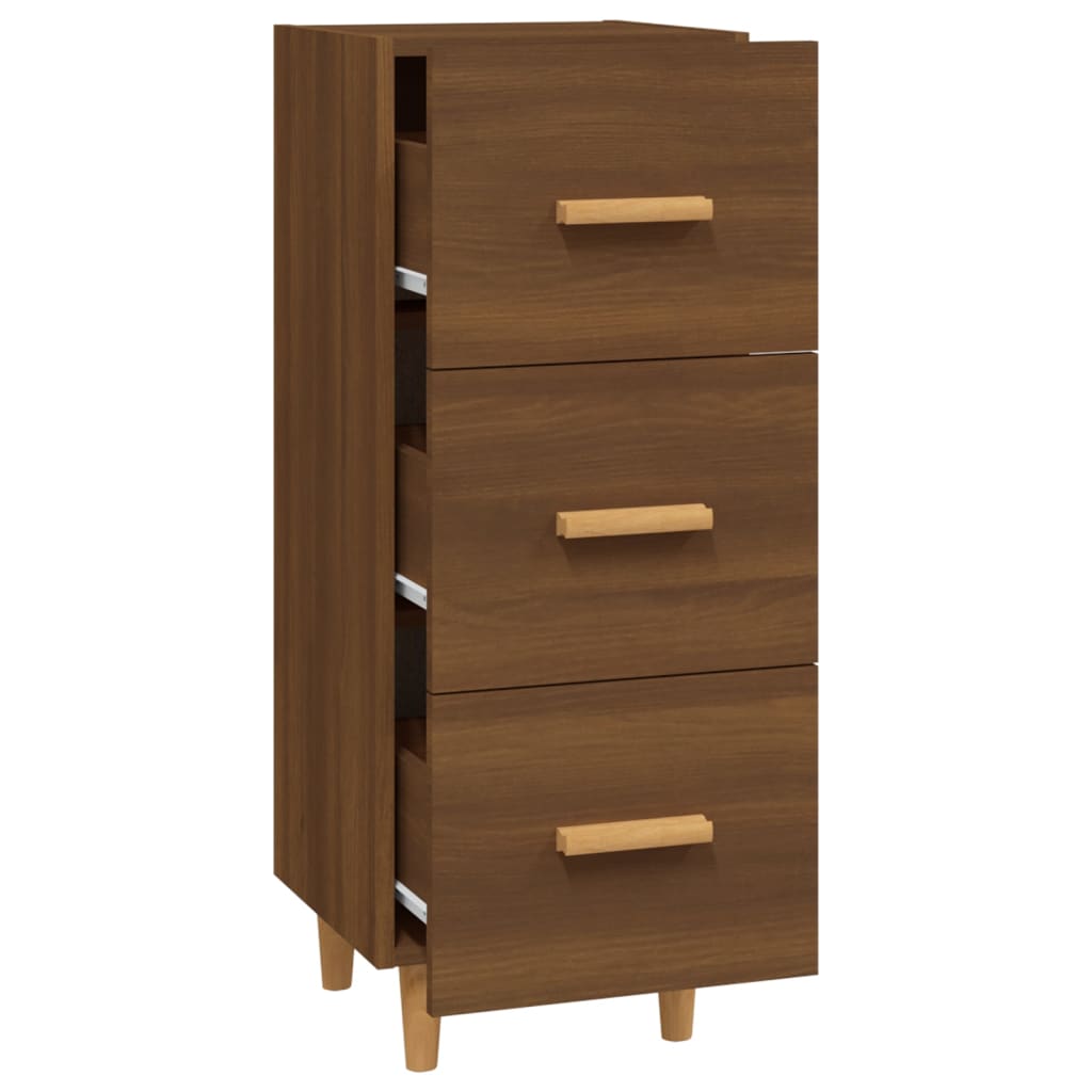 Dressoir 34,5x34x90 cm bewerkt hout bruin eikenkleur is nu te koop bij PeponiXL, paradijselijk wonen!