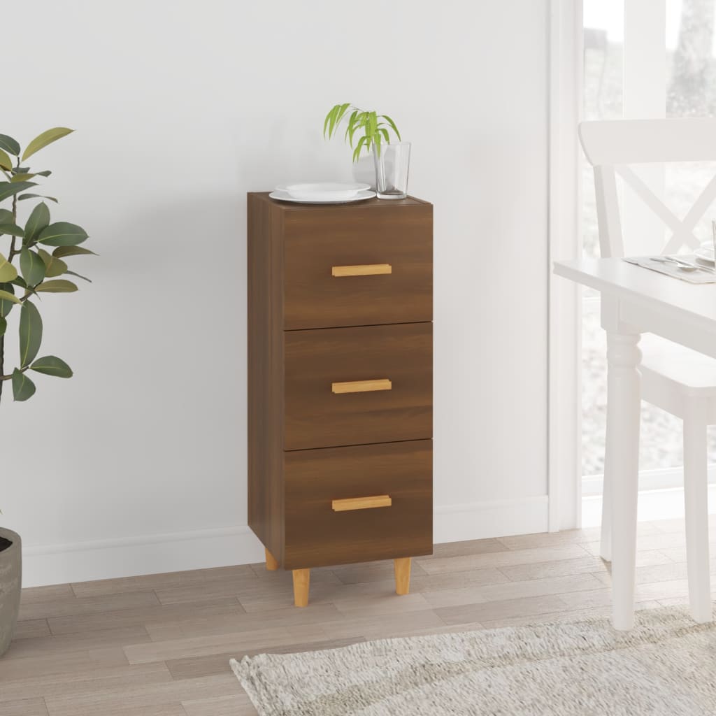 Dressoir 34,5x34x90 cm bewerkt hout bruin eikenkleur is nu te koop bij PeponiXL, paradijselijk wonen!