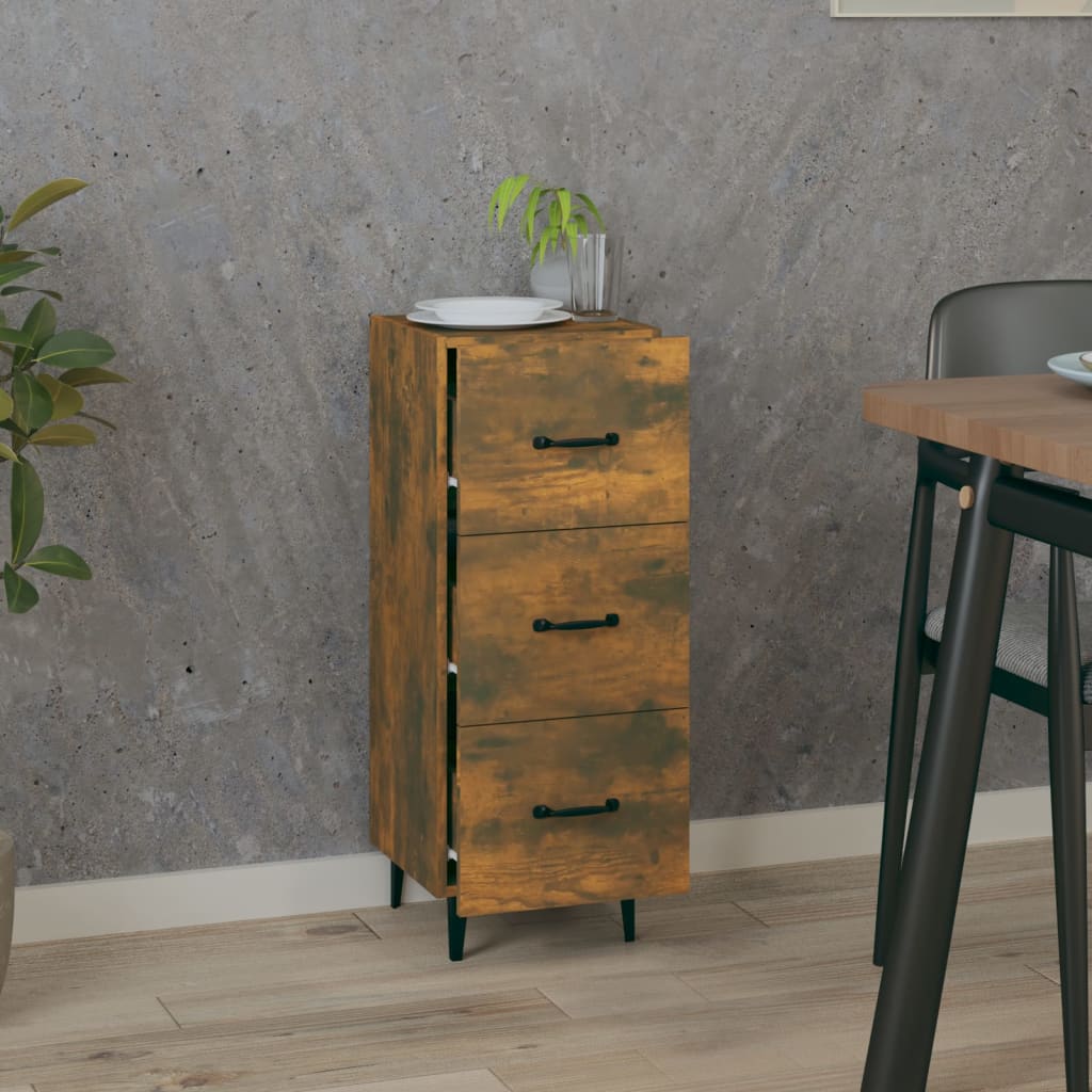 Dressoir 34,5x34x90 cm bewerkt hout gerookt eiken is nu te koop bij PeponiXL, paradijselijk wonen!