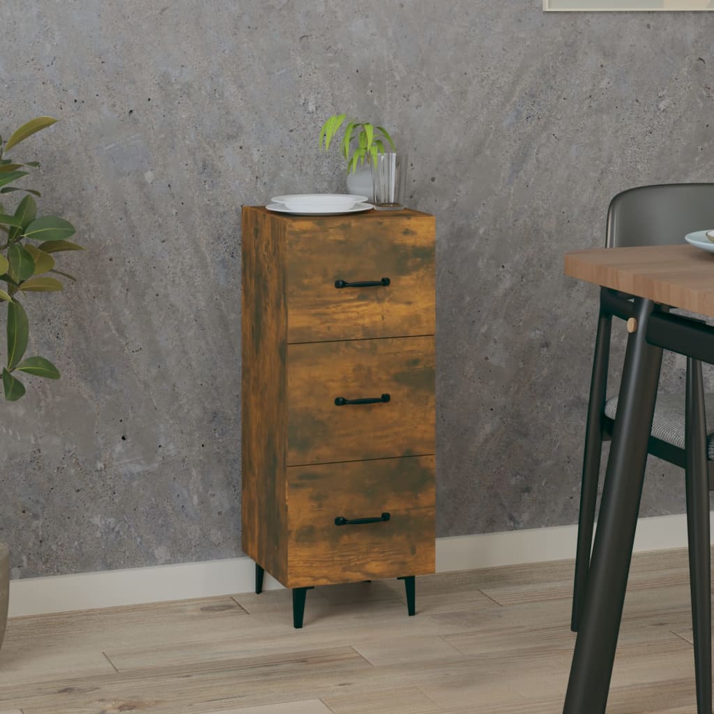 Dressoir 34,5x34x90 cm bewerkt hout gerookt eiken is nu te koop bij PeponiXL, paradijselijk wonen!
