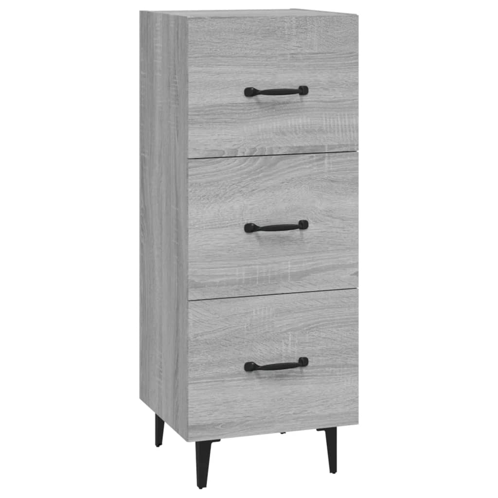 Dressoir 34,5x34x90 cm bewerkt hout grijs sonoma eikenkleurig is nu te koop bij PeponiXL, paradijselijk wonen!