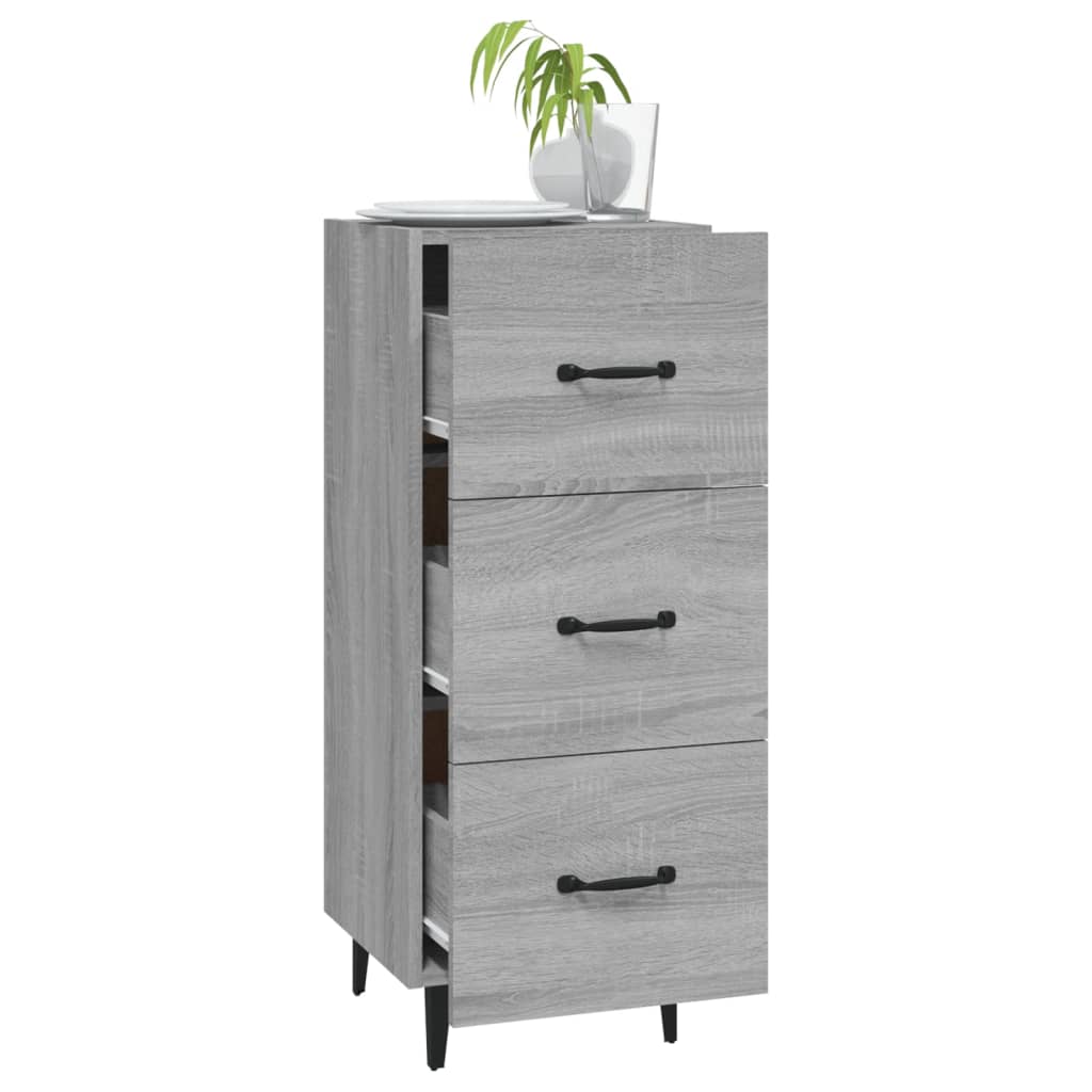 Dressoir 34,5x34x90 cm bewerkt hout grijs sonoma eikenkleurig is nu te koop bij PeponiXL, paradijselijk wonen!