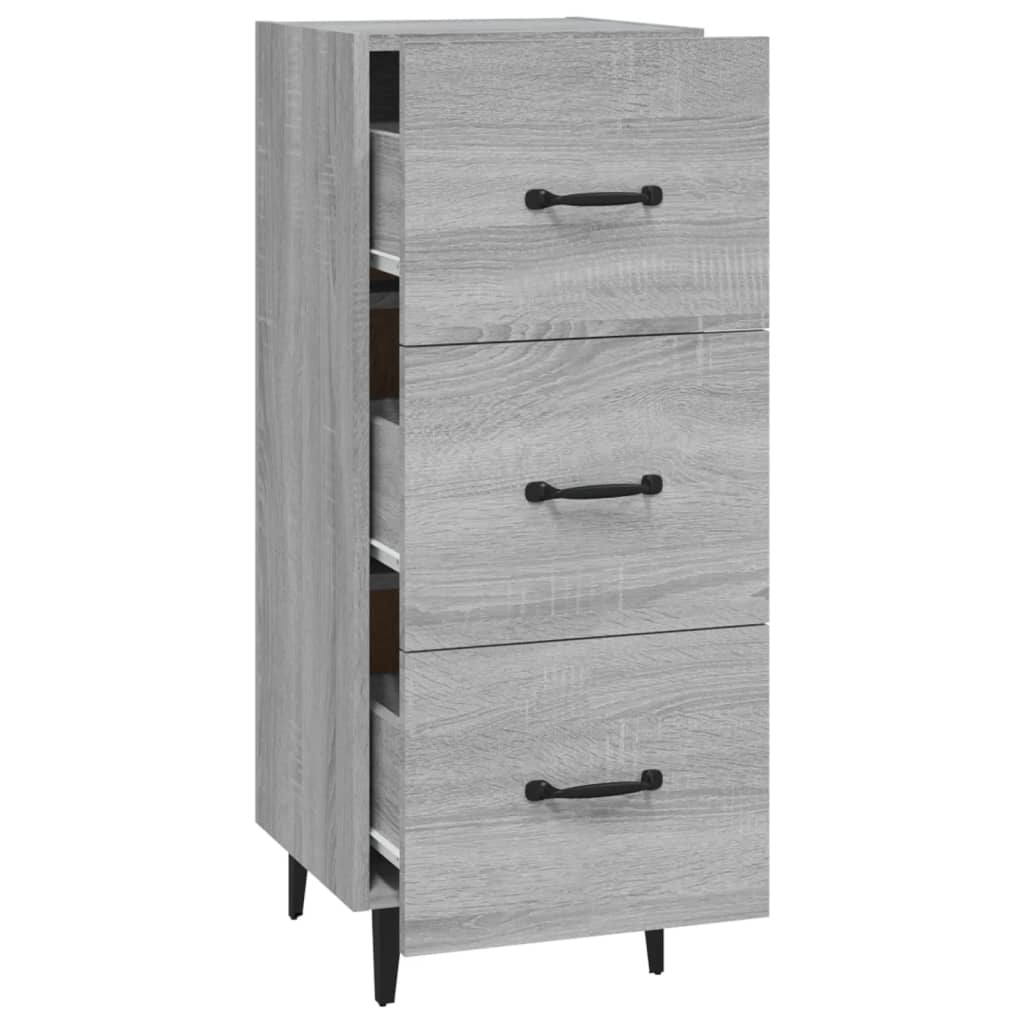 Dressoir 34,5x34x90 cm bewerkt hout grijs sonoma eikenkleurig is nu te koop bij PeponiXL, paradijselijk wonen!