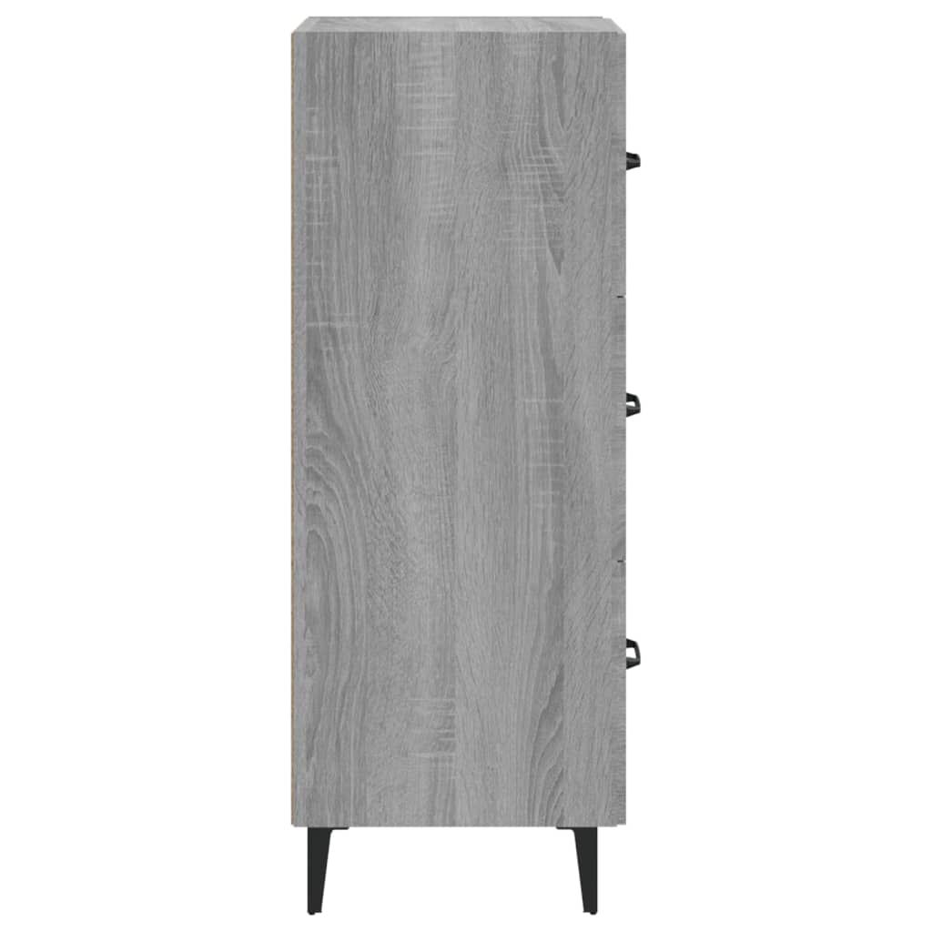 Dressoir 34,5x34x90 cm bewerkt hout grijs sonoma eikenkleurig is nu te koop bij PeponiXL, paradijselijk wonen!
