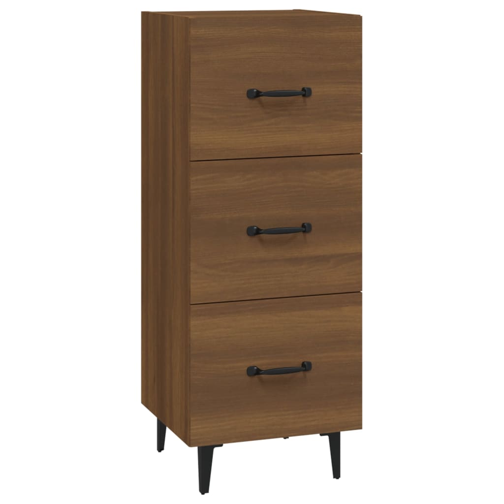 Dressoir 34,5x34x90 cm bewerkt hout bruin eikenkleur is nu te koop bij PeponiXL, paradijselijk wonen!
