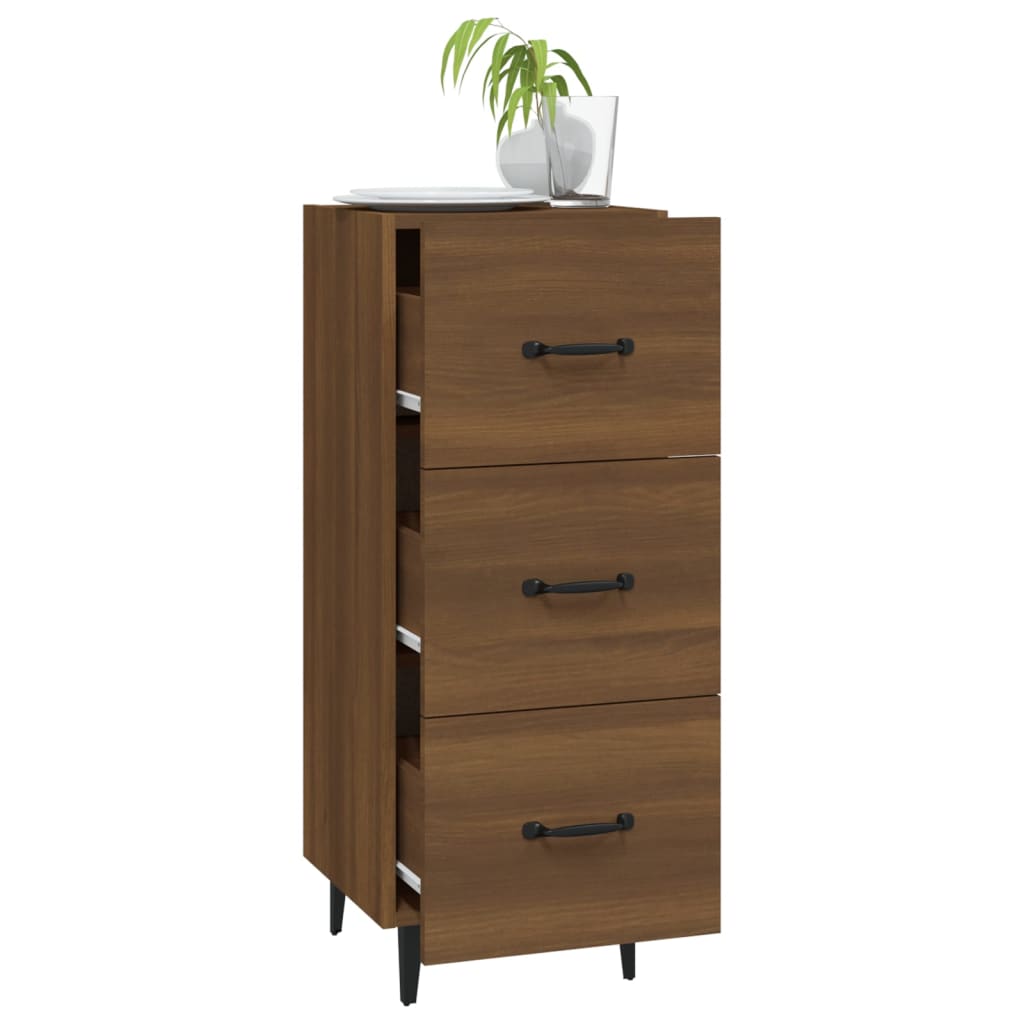 Dressoir 34,5x34x90 cm bewerkt hout bruin eikenkleur is nu te koop bij PeponiXL, paradijselijk wonen!